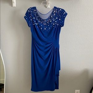 Blue embellished dress